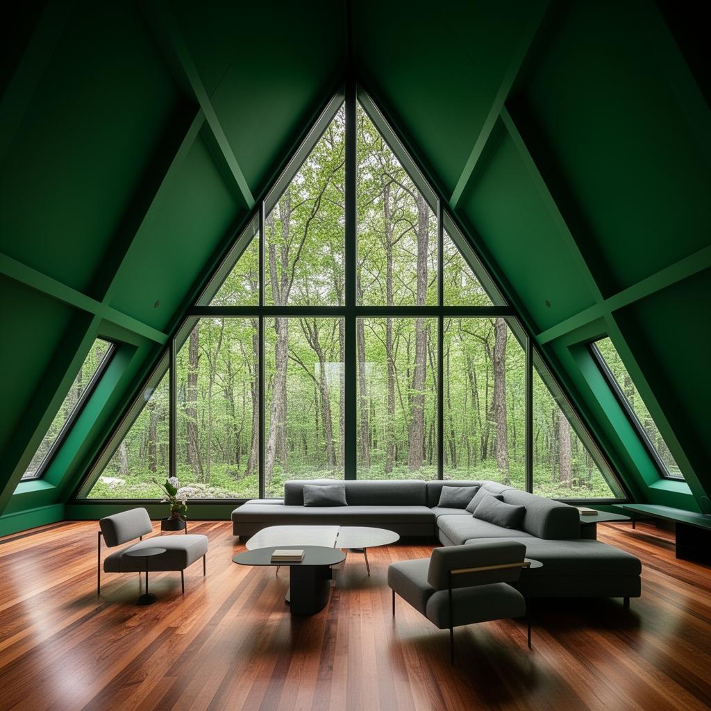 Forest A-Frame Glass House photo 2